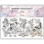 Love in the moon - Set de 23 tampons clear chenilles et libellules
