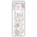Love in the moon - Set de 8 tampons clear - maisons et maisonettes