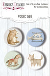 Fabrika Decoru Set of 4pcs flair buttons for scrabooking Boho Baby Boy #588