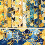 Kokorosa 24PCS 6" Hive Pattern Scrapbook & Cardstock Paper