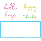 Honey Bee Slimline Sentiments: Eyelet - Honey Cuts