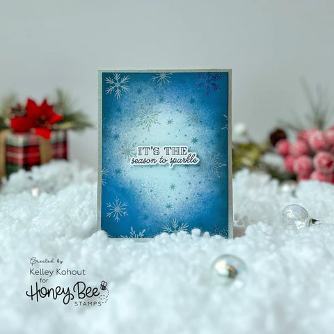 Honey Bee Snowflakes Background - Set of 2 - 6"x6" Layering Stencils