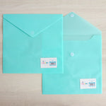 Kimidori- Mint plastic envelope for papers 12x12"