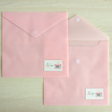 Kimidori- pink  plastic envelope for papers 12x12"