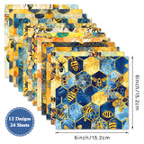 Kokorosa 24PCS 6" Hive Pattern Scrapbook & Cardstock Paper