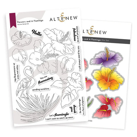 Altenew Flowers And A Flamingo bundle