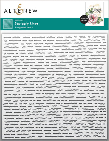 Altenew Squiggly Lines Background Stencil
