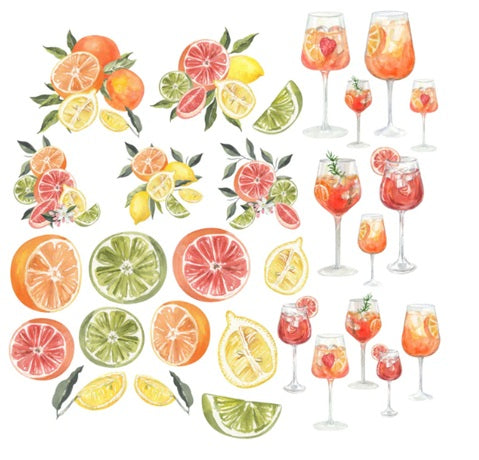 Simply Stated - Sweet Summer Florals Citrus Ephemera