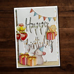 Paper Rose die - Happy Birthday
