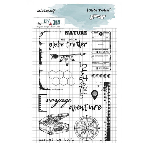 DIY and Cie Tampon clear : Globe Trotter