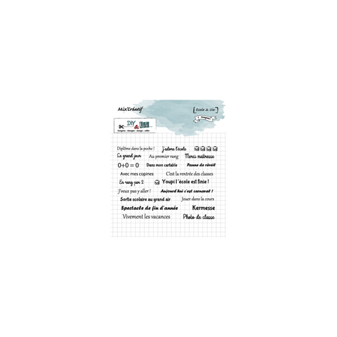 DIY and Cie Tampon clear : Rentrée et cie