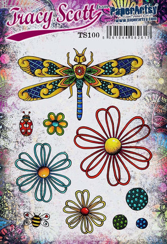 PaperArtsy - Tracy Scott 100 (A5 set, trimmed, on EZ)