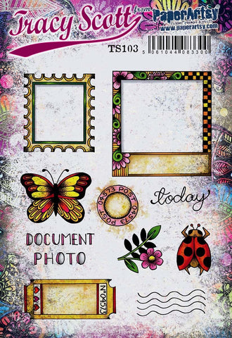 PaperArtsy Tracy Scott 103 (A5 set, trimmed, on EZ)