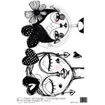 Ronron designs -Papier de riz: Doodle Visages En Duo 2