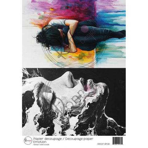 Ronron designs -Papier de riz: Émotions