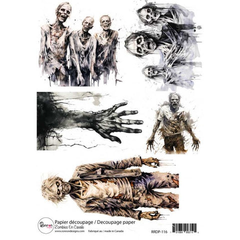 Ronron Designs Papier De Riz: Zombies En Cavale