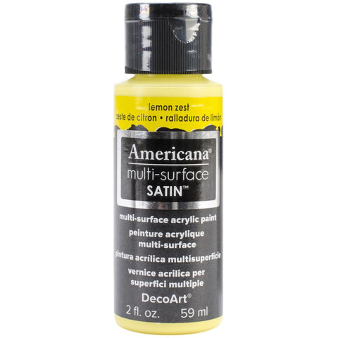 Americana Multi-Surface Satin Acrylic Paint 2oz - Lemon Zest