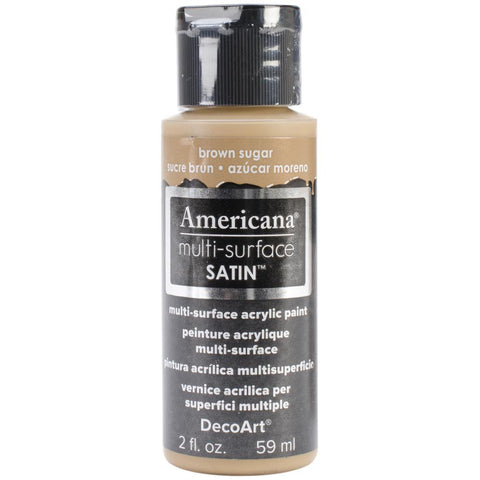 Americana Multi-Surface Satin Acrylic Paint 2oz - Brown Sugar
