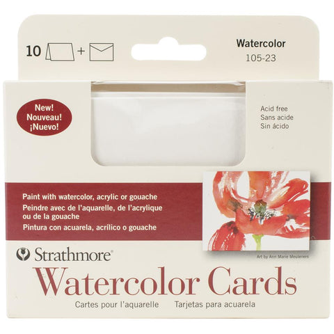 Strathmore Cards & Envelopes 3.5"X4.875" 10/Pkg Watercolor