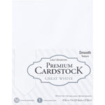 Core'dinations Value Pack Smooth Cardstock 8.5"X11" 50/Pkg Great White