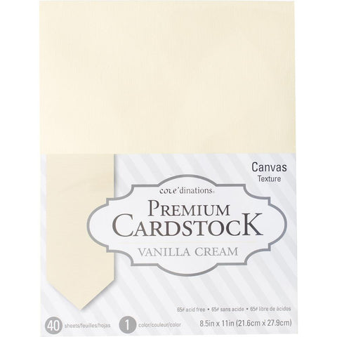 Core'dinations Value Pack Smooth Cardstock 8.5"X11" 40/Pkg Vanilla Cream