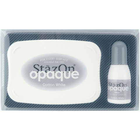 StazOn Opaque Solvent Ink Kit Cotton White