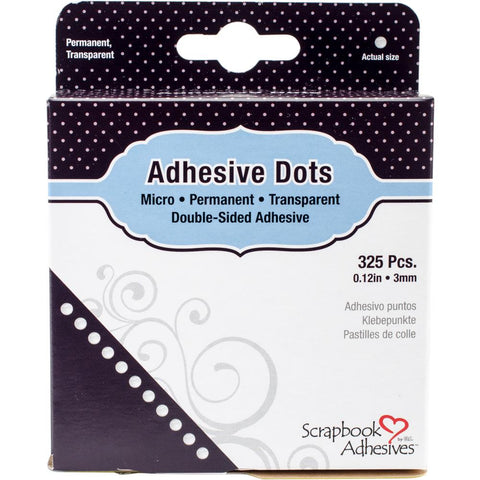 Scrapbook Adhesives Micro Dots 325/Pkg - Permanent, .12"