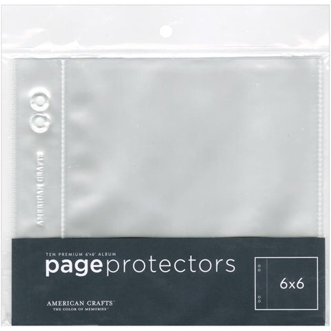 American Crafts Page Protectors Top-Loading 6"X6" 10/Pkg
