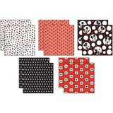 EK Disney Paper Pack 12"X12" 10/Pkg - Mickey Black, White & Red; 5 Designs/2ea