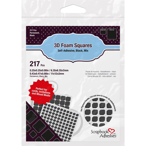 Scrapbook Adhesives 3D Foam Squares Variety Pack 217/Pkg