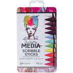 Dina Wakley Media Scribble Sticks 1 12/Pkg