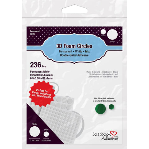 Scrapbook adhesives 3D Foam Circles - Assorted sizes
