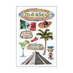 Paper House 3D Stickers 4.5"X7.5" - Mexico
