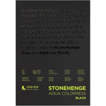 Stonehenge Aqua Block Coldpress Pad 10"X14" 15 Sheets/Pkg Black 140lb