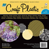 Grafix Craft Plastic Sheets 12"X12" 25/Pkg -White