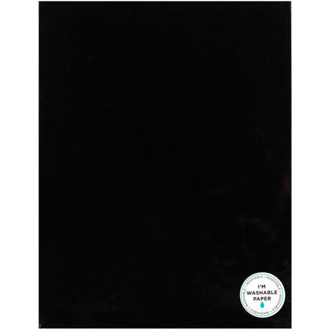 American Crafts Washable Faux Leather Paper 8.5"X11" - Black