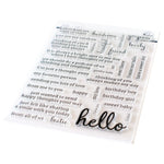 Pinkfresh Studio Clear Stamp Set 6"X8" Hello - Simply Sentiments