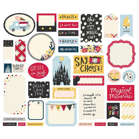 S20 Simple Stories Say Cheese Main Street Bits & Pieces Die-Cuts 39/Pkg Journal
