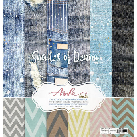 Asuka Studio Collection Pack 12"X12" Shades Of Denim