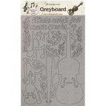 S25 Stamperia Greyboard Cut-Outs A4 2mm thick Passion, Violin