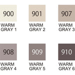 Kuretake ZIG Clean Color Real Brush Markers 6/Pkg Warm Gray