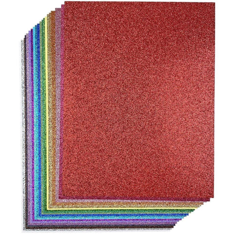 ETC Papers Non-Shed Glitter Cardstock 8.5"X11" 20/Pkg Rainbow