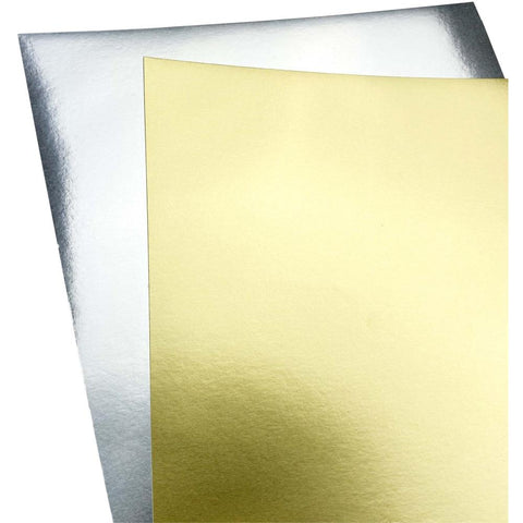 ETC Papers Foil Cardstock 8.5"X11" 2/Pkg (1) Gold & (1) Silver