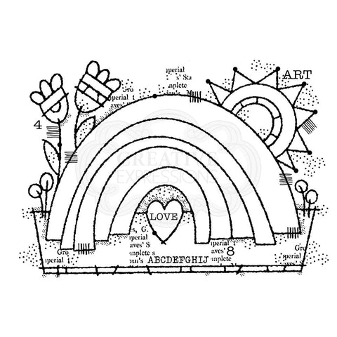 Woodware Clear Stamps 4"X6" Garden Rainbow