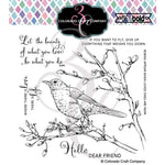 Colorado Craft Company Clear Stamps 6"X6" Dear Friend Robin-Big & Bold