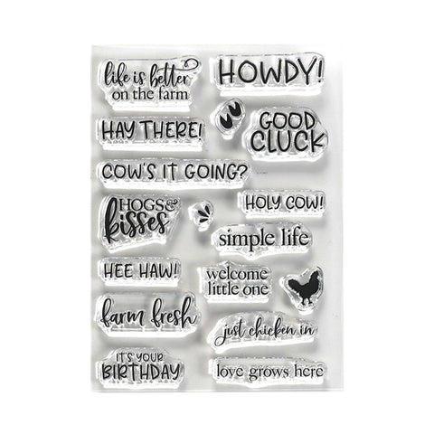 Elizabeth Craft Clear Stamps Life Is Better On The Farm