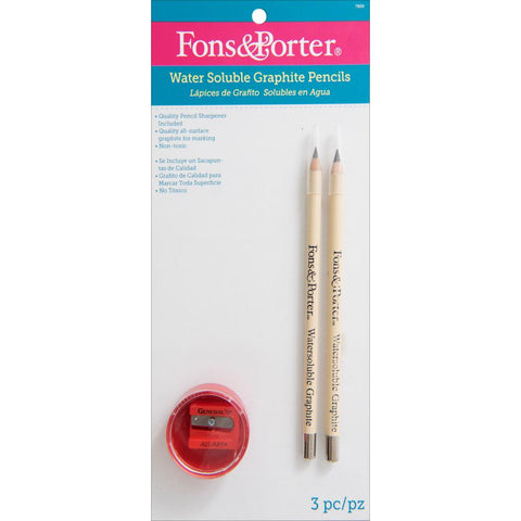 Fons & Porter Water Soluble Graphite Pencil & Sharpener