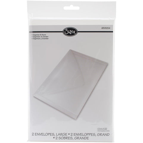 Sizzix Plastic Envelopes 2/Pkg 6.25"X9"