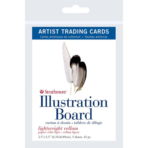 Strathmore Artist Trading Cards 2.5"X3.5" 5/Pkg Illustration Board Vellum