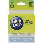 Glue Dots Clear Dot Roll Ultra Thin .375" 300/Pkg